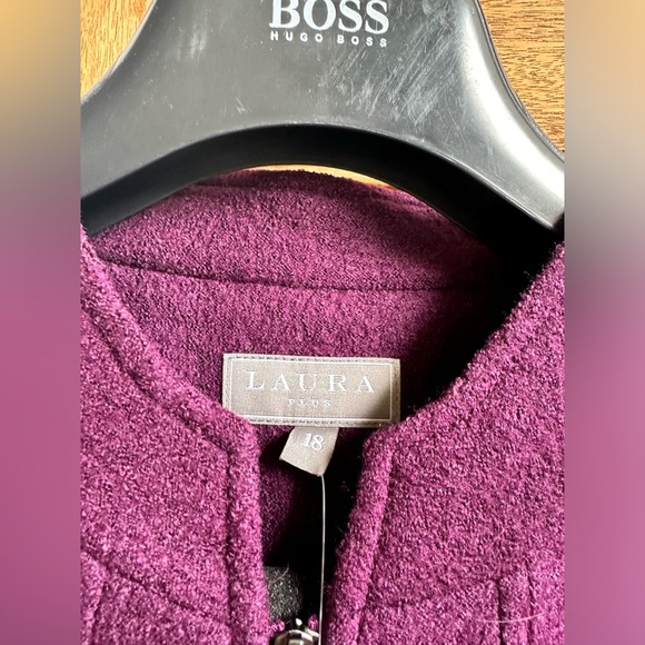 Laura Plus Size 18 Purple Viscose/Wool Jacket - Picture 2 of 11